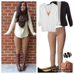 🌺3 for $30🌺 Tan sateen skinny pants